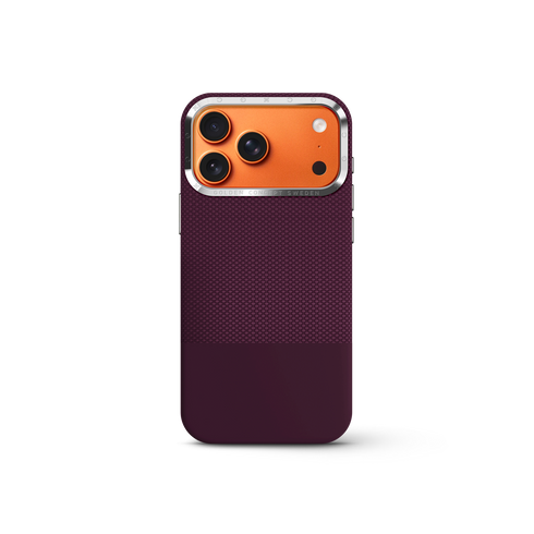 iPhone Case 17/18 - Vegan Leather - Burgundy
