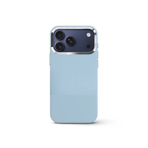 iPhone Case 17/18 - Vegan Leather - Light Blue