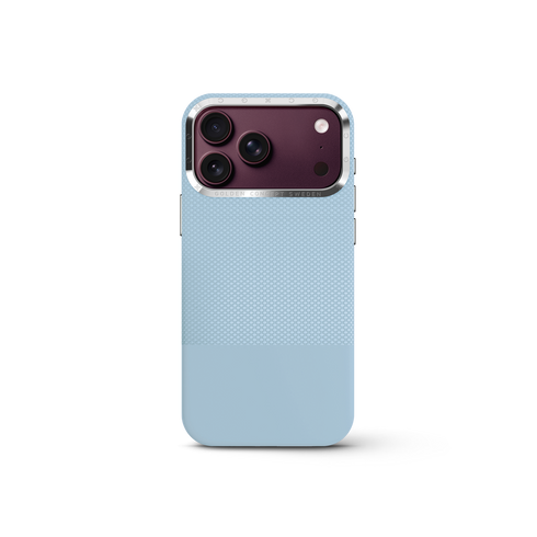 iPhone Case 17/18 - Vegan Leather - Light Blue