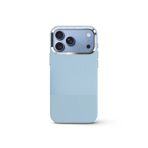 iPhone Case 17/18 - Vegan Leather - Light Blue