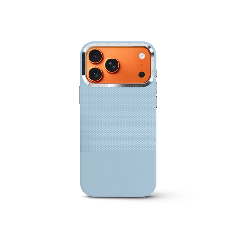 iPhone Case 17/18 - Vegan Leather - Light Blue