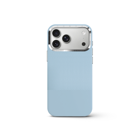 iPhone Case 17/18 - Vegan Leather - Light Blue