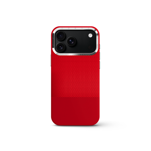 iPhone Case 17/18 - Vegan Leather - Red