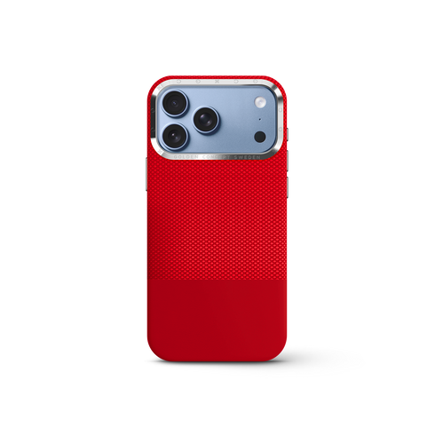 iPhone Case 17/18 - Vegan Leather - Red