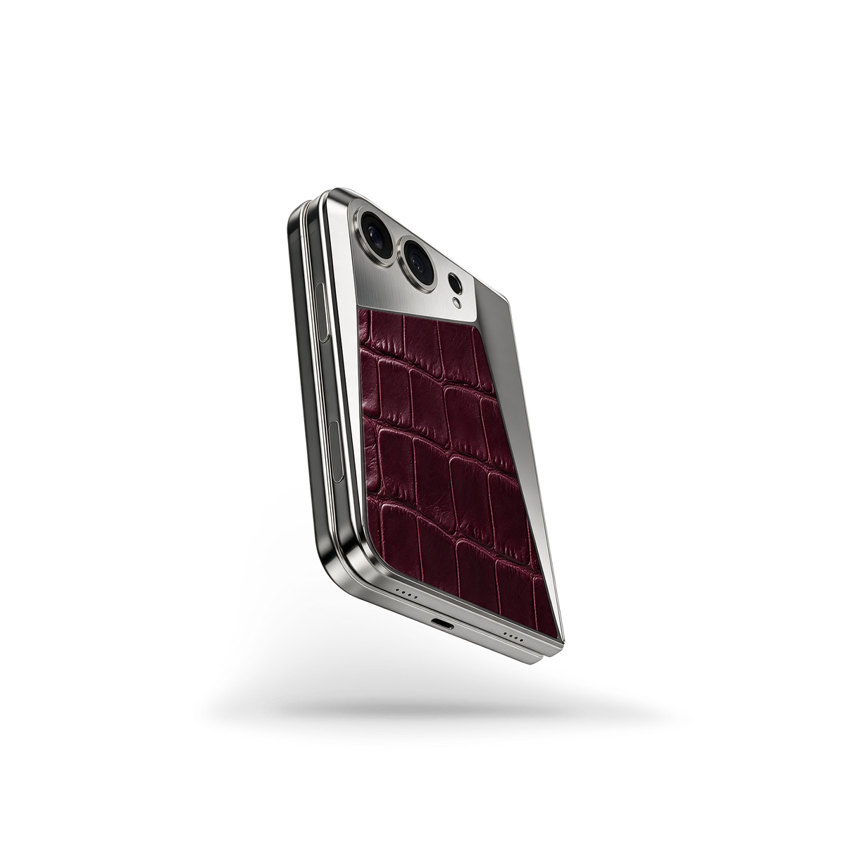 Ultra Fold Magnetic Shield – Burgundy Alligator | GOLDEN CONCEPT™