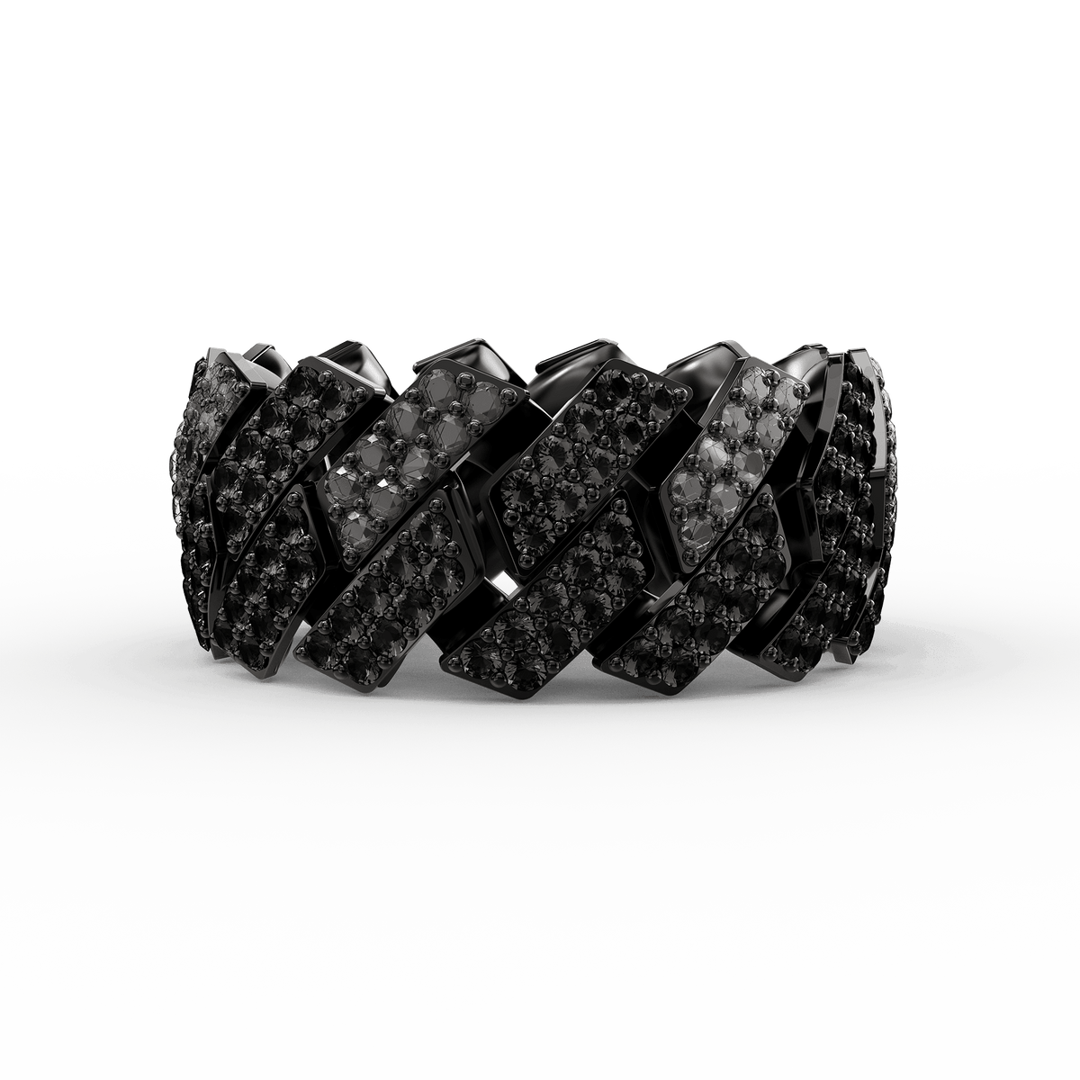 Ring - Cuban Iced - Black – GOLDEN CONCEPT
