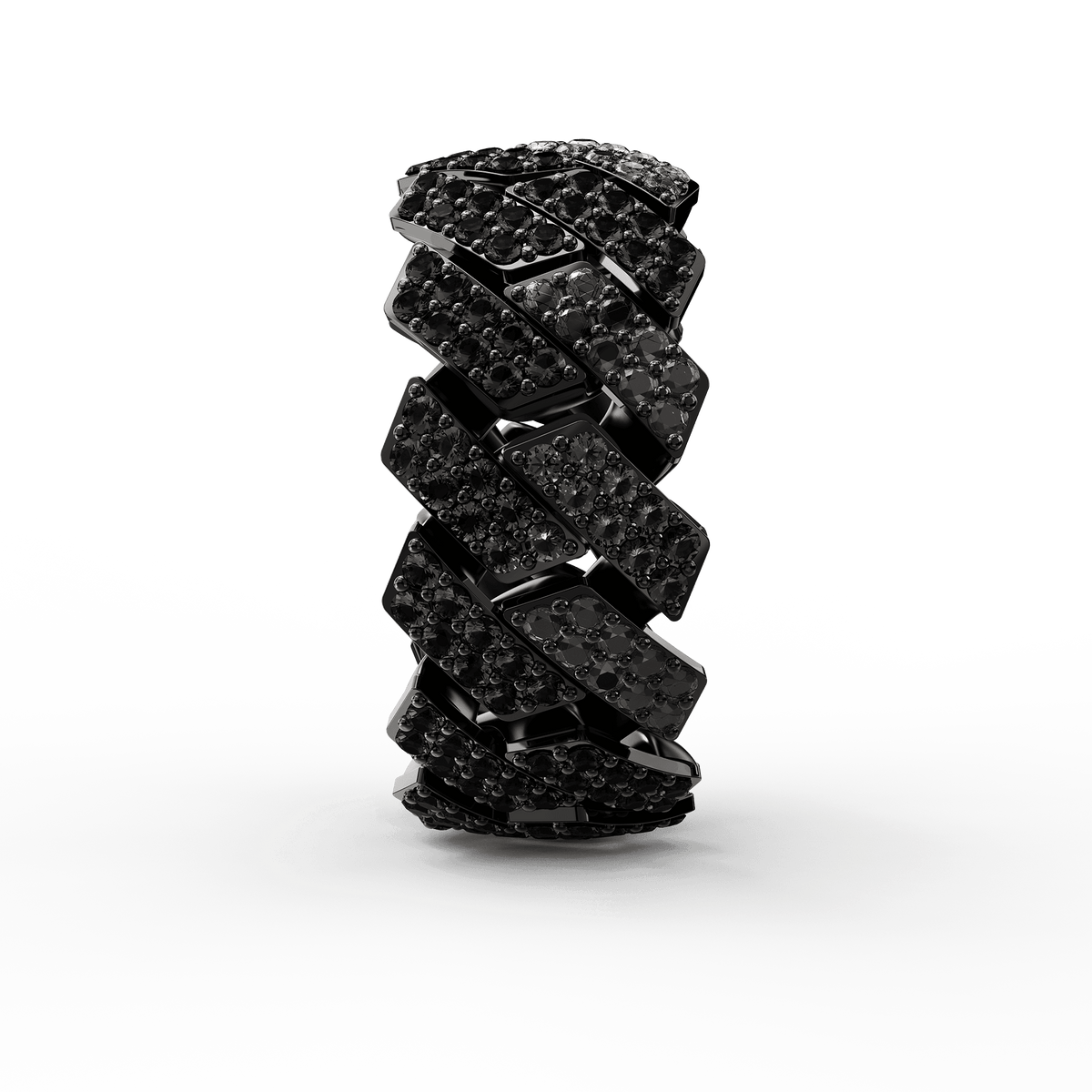 Ring - Cuban Iced - Black – GOLDEN CONCEPT