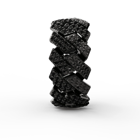 Ring - Cuban Iced - Black