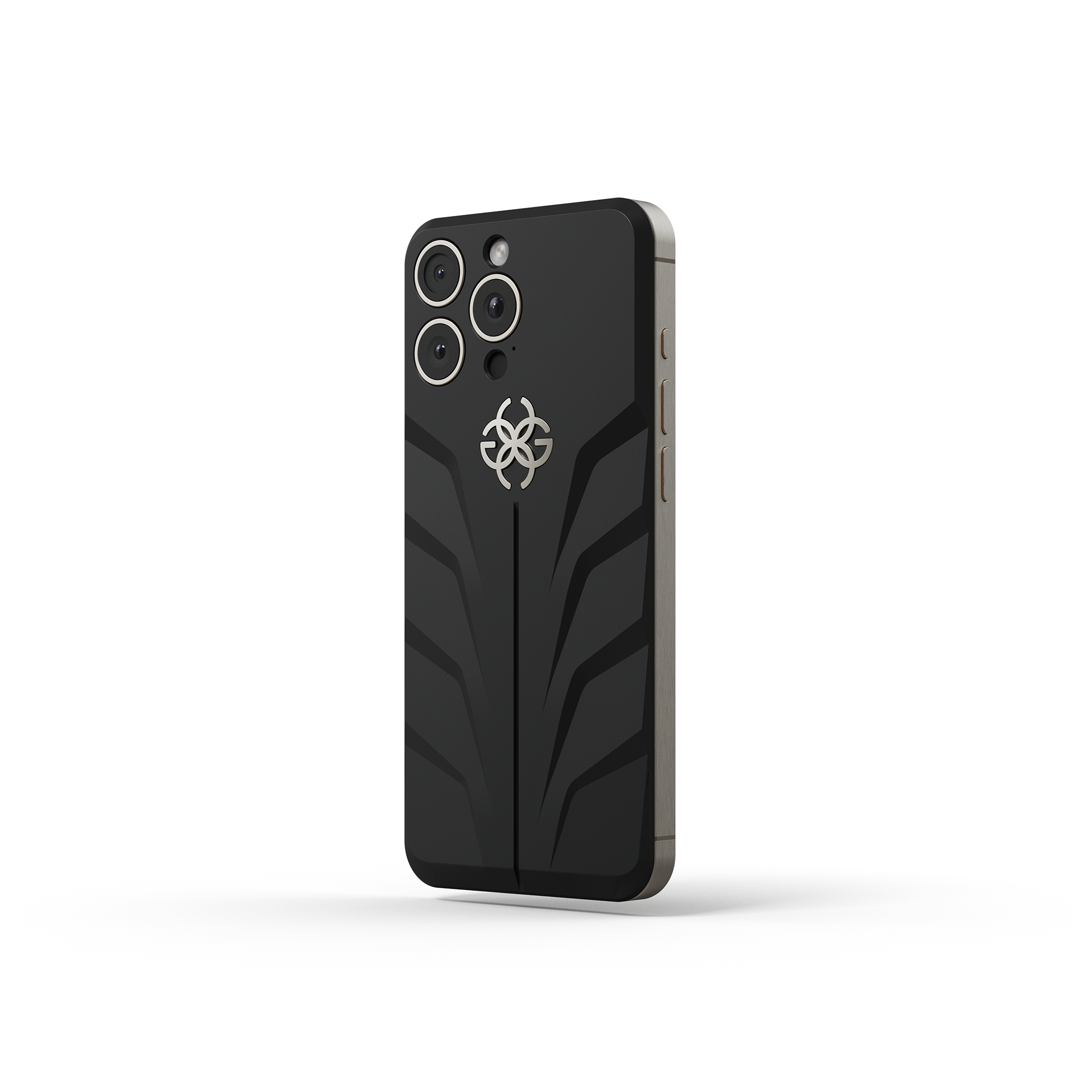 Racing Sport Rubber Magnetic Shield Onyx Black | Golden Concept