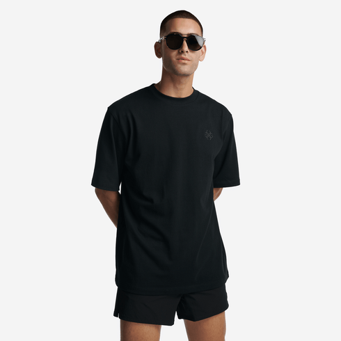 T-Shirt Oversize - Black 3D Print