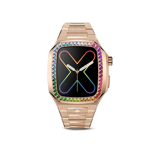 Apple Watch Case / EVF41 - RAINBOW Frosted Rose Gold