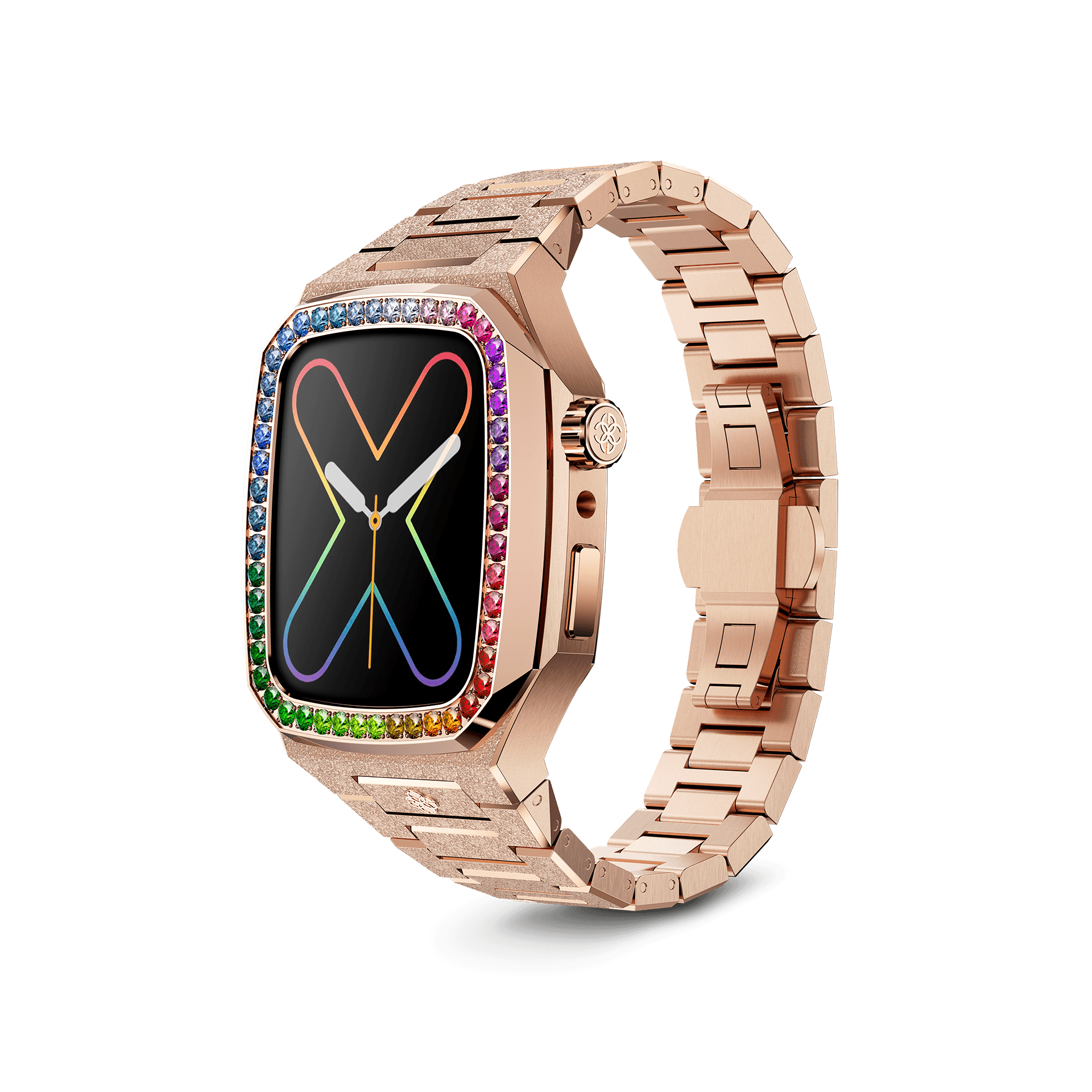Apple Watch Case / EVF41 - RAINBOW Frosted Rose Gold