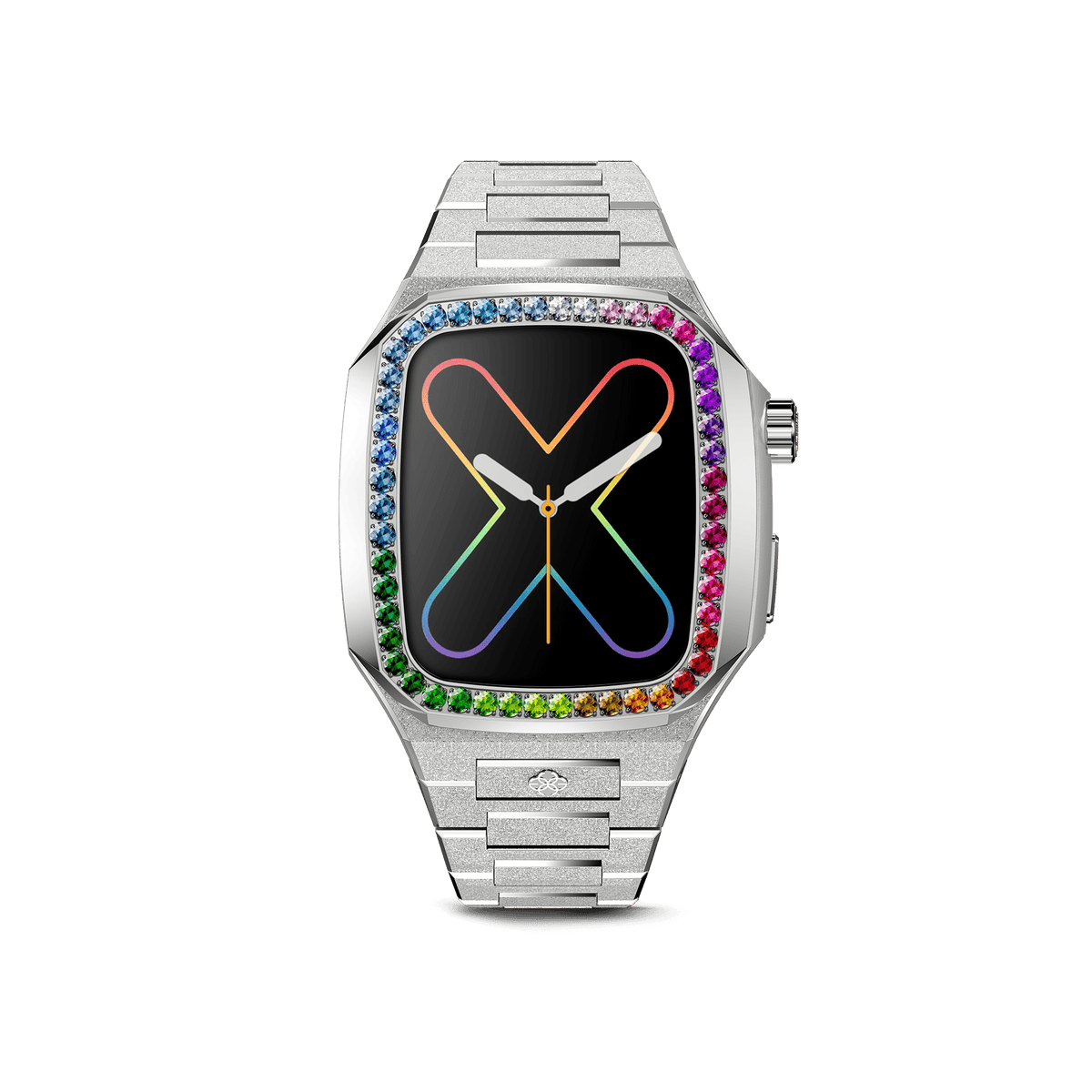 Apple Watch Case / EVF45 - RAINBOW Frosted Silver – GOLDEN Apple Watch Case / EVF45 - RAINBOW Frosted Silver – GOLDEN