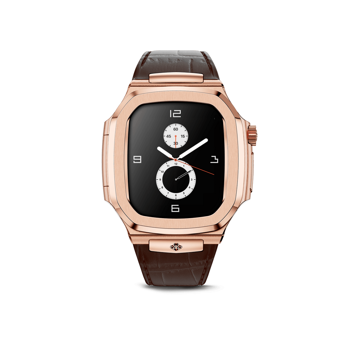 Apple Watch Case / ROYAL45 - Rose Gold Brown Leather – GOLDEN CONCEPT