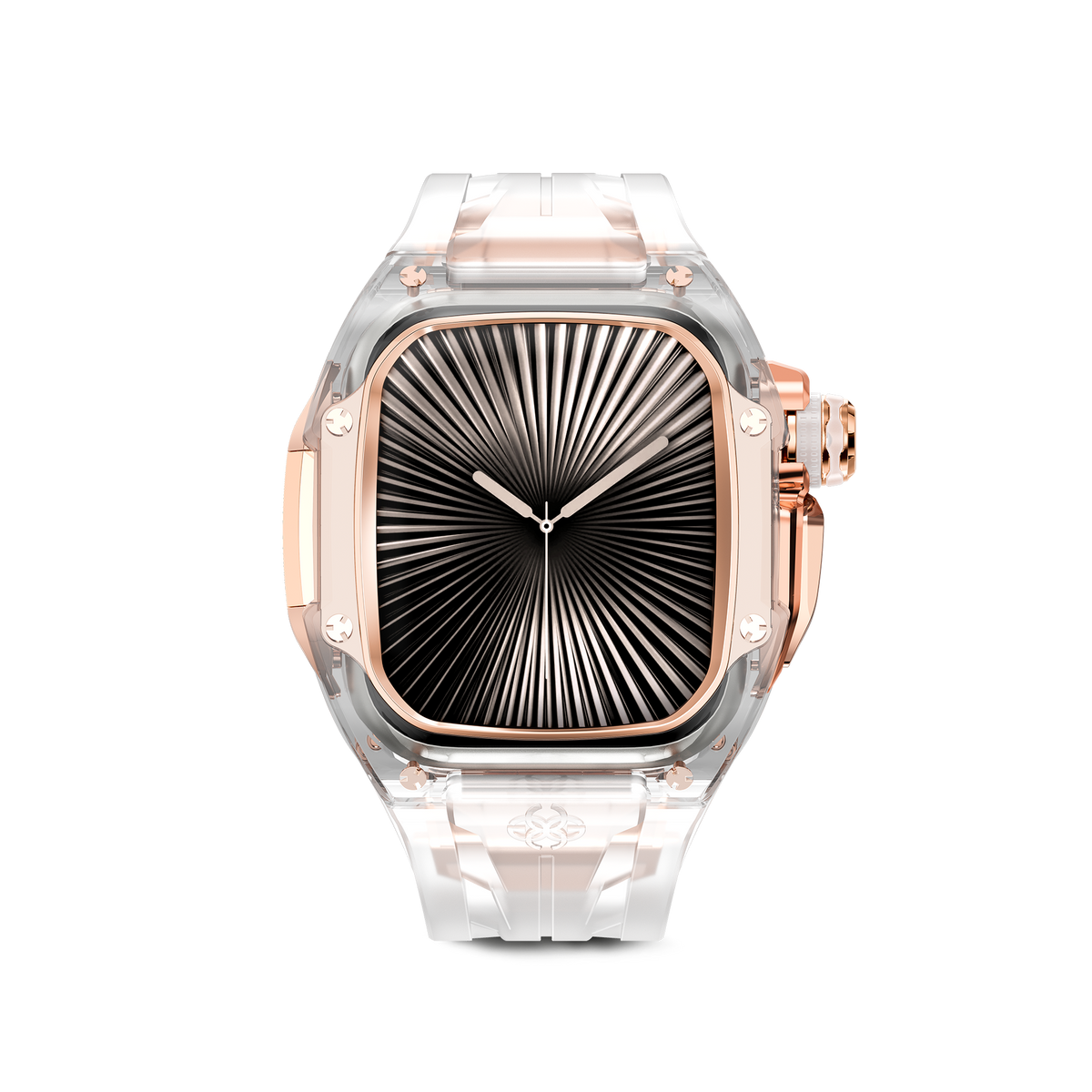 Crystal Rose Apple Watch Case for new Series 10 | Golden Concept