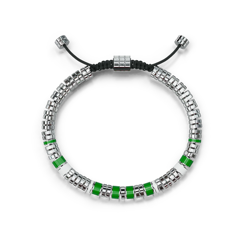 Bracelet / EV - Silver - Green