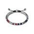 Bracelet / EV - Silver - Red & Blue