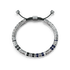 Bracelet / EV - Silver - Blue & Black