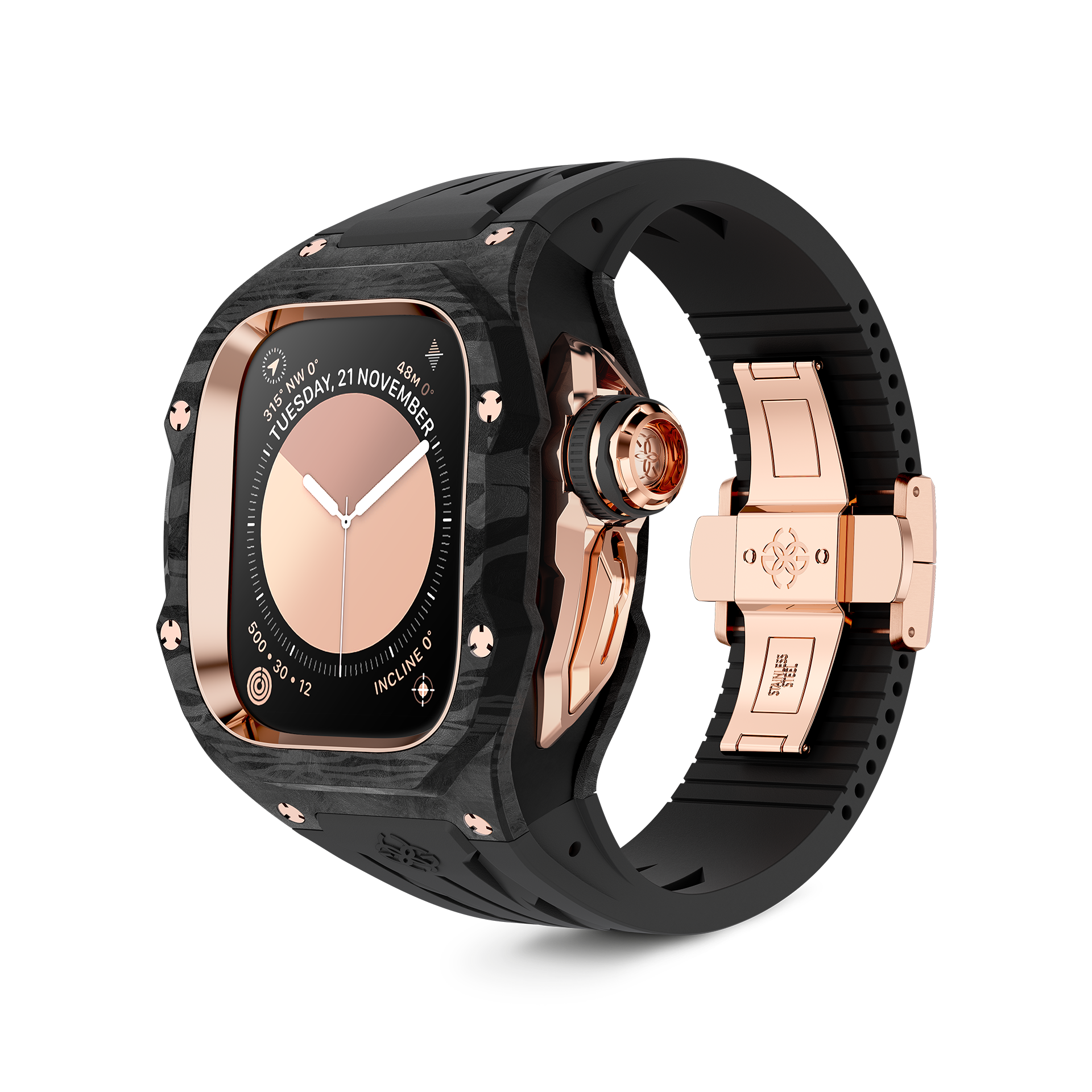 Apple Watch Case / RSCIII49 - Rose Gold Carbon - Golden Concept