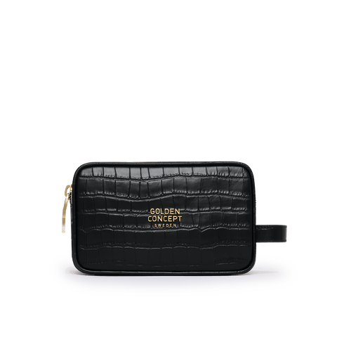Toiletry Bag / Croco Embossed - Small