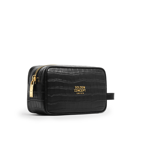 Toiletry Bag / Croco Embossed - Small