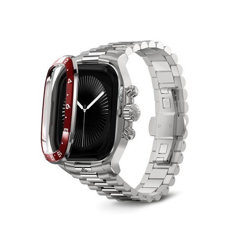 Apple Watch Case / CRCS46 Silver/Red