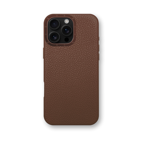 iPhone Case 16 / Full-Grain Leather - Chestnut