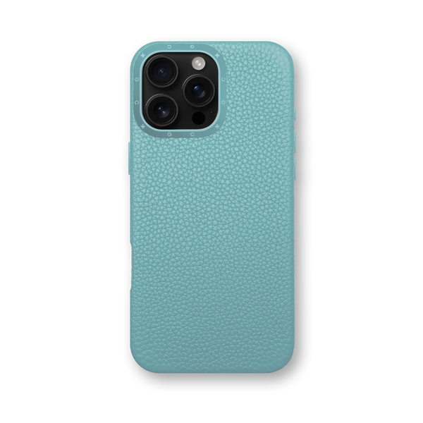 iPhone Case 16 / Full-Grain Leather - Sky
