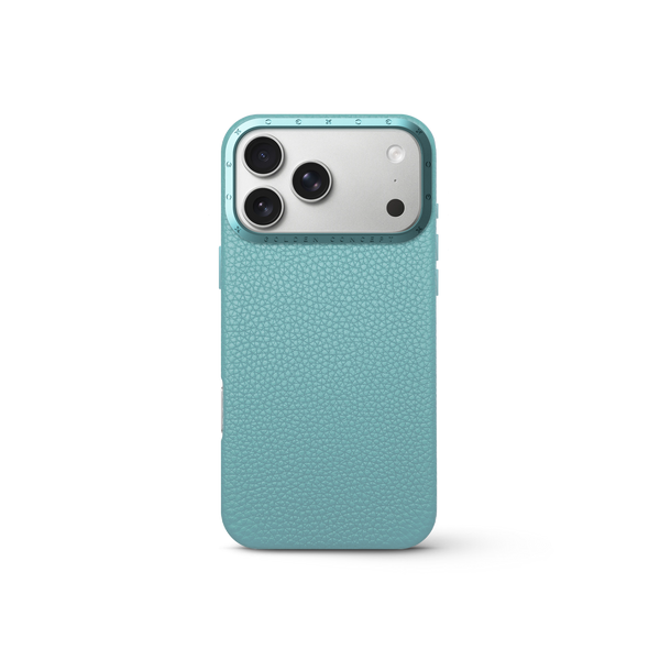 Sky Blue Leather Case, iPhone 17 Pro, Pro Max & Air | GOLDEN CONCEPT™
