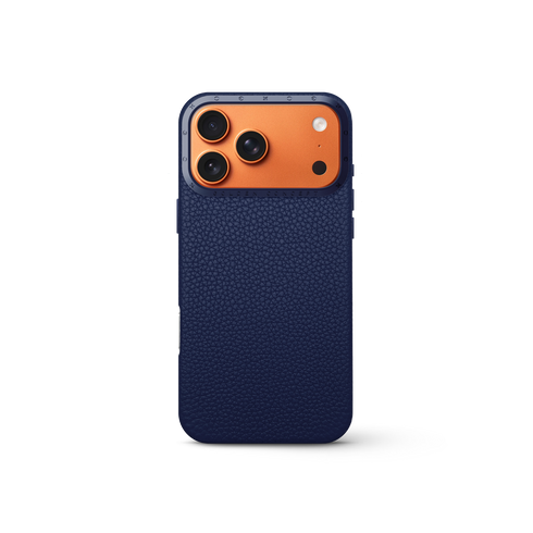 iPhone Case 17 - Full-Grain Leather - Midnight Blue