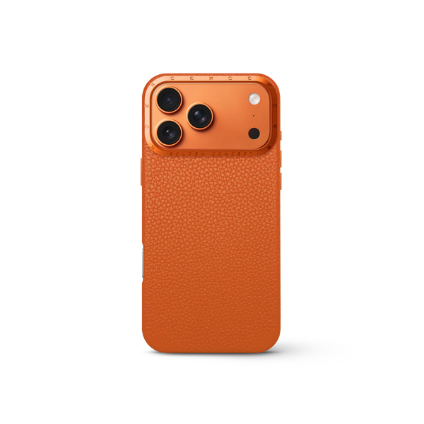 Orange Leather iPhone 17 Pro, Pro Max & Air Case | GOLDEN CONCEPT™ Orange Leather iPhone 17 Pro, Pro Max & Air Case | GOLDEN CONCEPT™