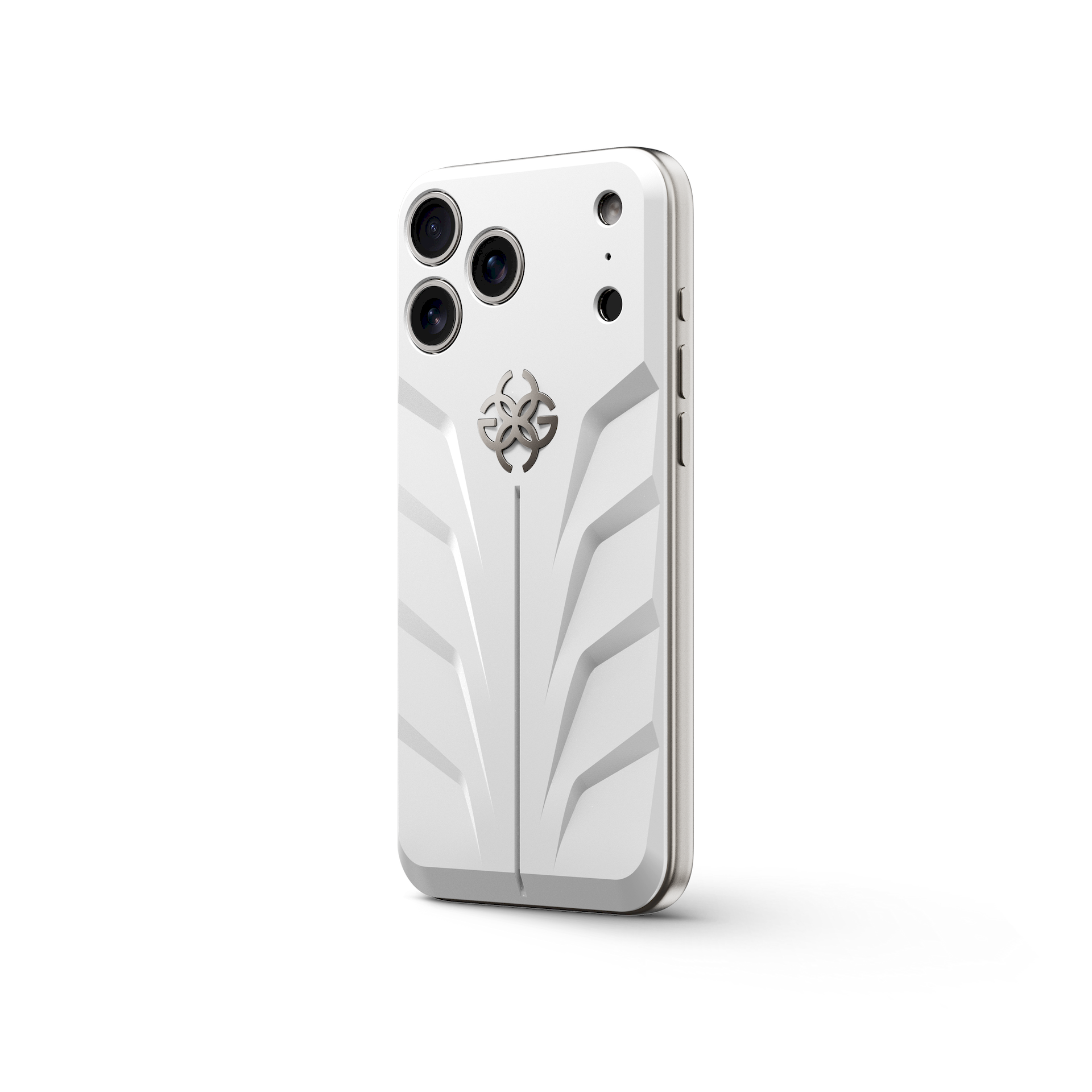 iPhone 17 White Rubber Magnetic Shield Back Plate | GOLDEN CONCEPT™