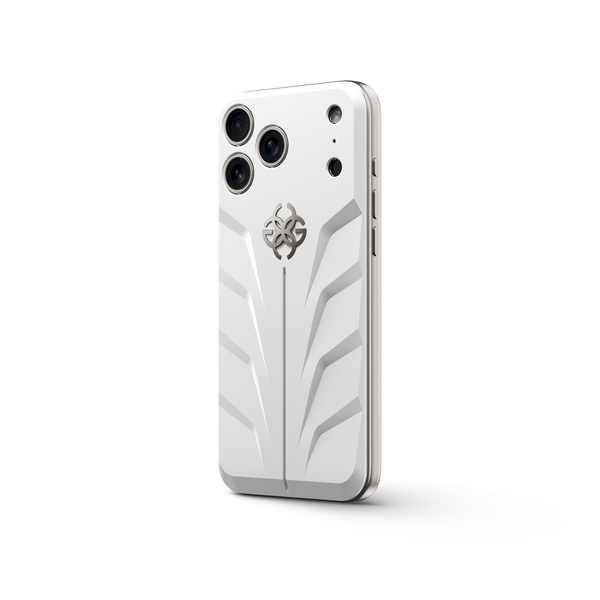 iPhone 17 White Rubber Magnetic Shield Back Plate | GOLDEN CONCEPT™