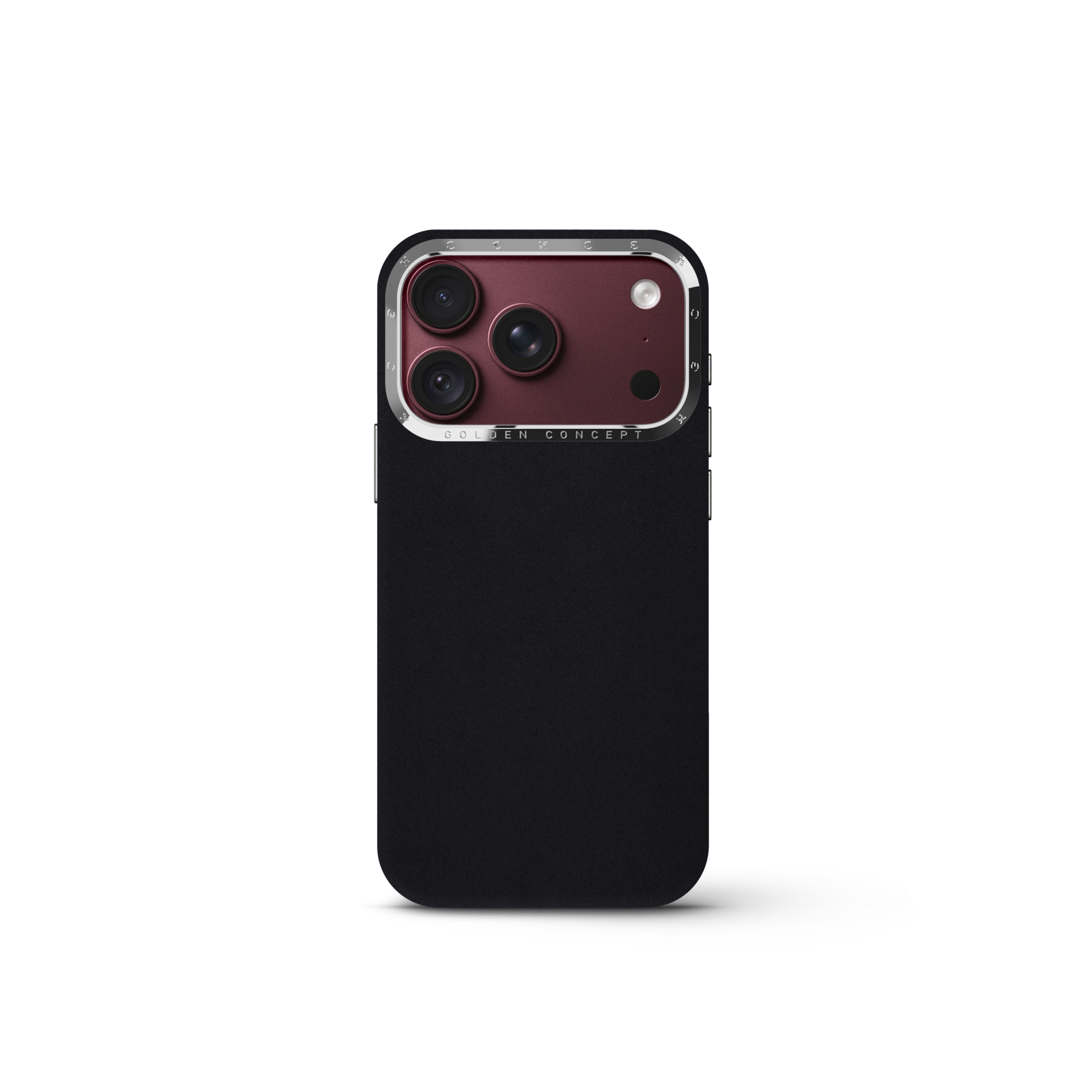 Black Alcantara® iPhone 17 & 18 Pro Case | GOLDEN CONCEPT™