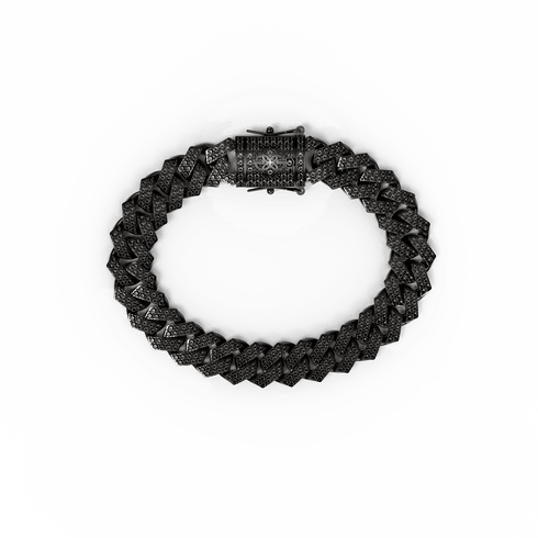 Bracelet - Cuban Iced - Black