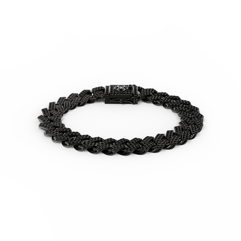 Bracelet - Cuban Iced - Black