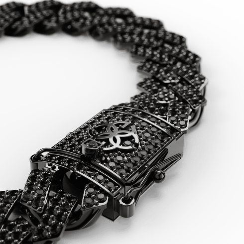 Bracelet - Cuban Iced - Black