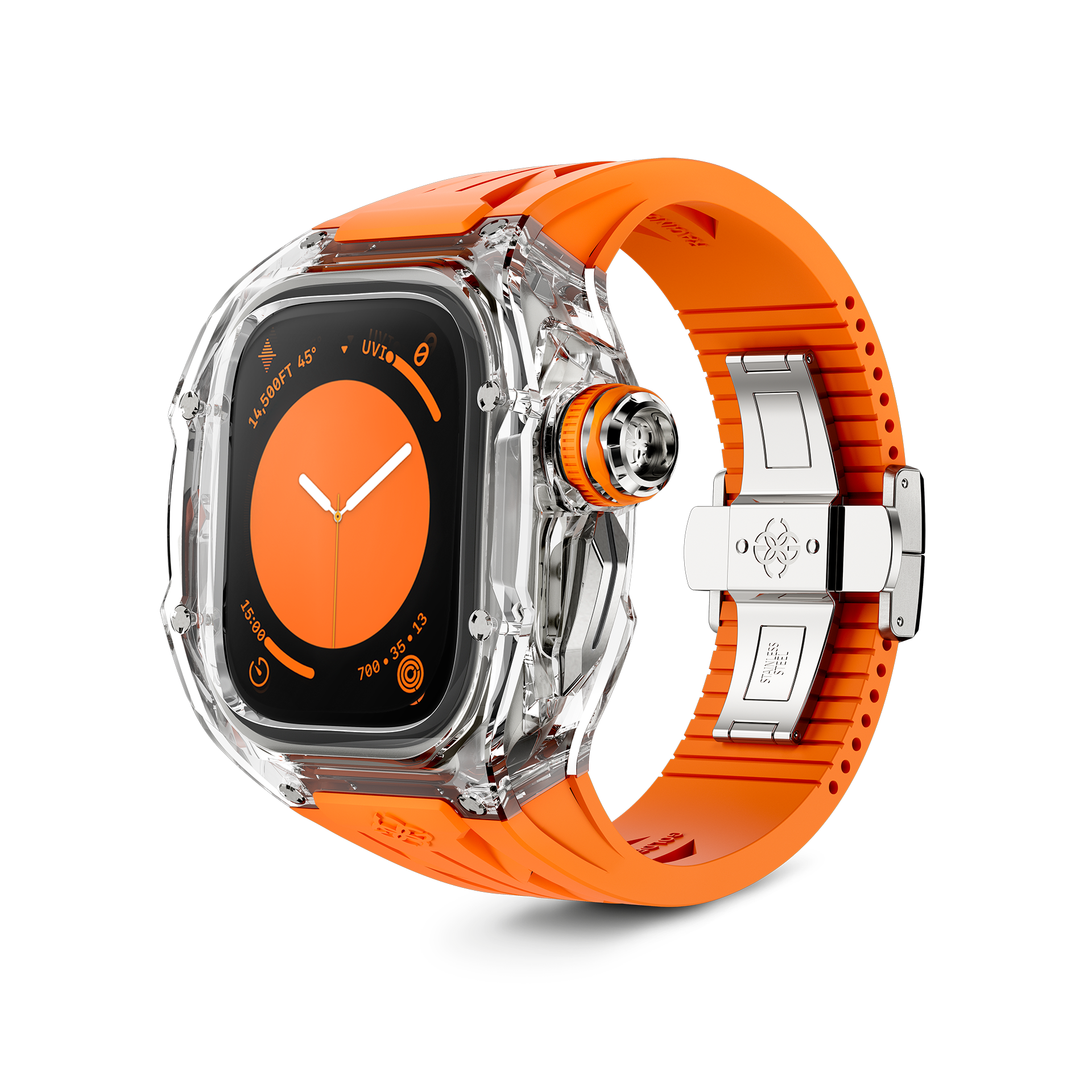 ゴールデンコンセプトRSTR 49mm 45mm Apple Watch Case - Racing Sport - Transparent Edition