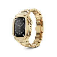 Upgrade your Apple Watch with our Golden Concept Evening Edition case, crafted with premium, scratch-resistant 18k gold plating for a durable and luxurious finish.