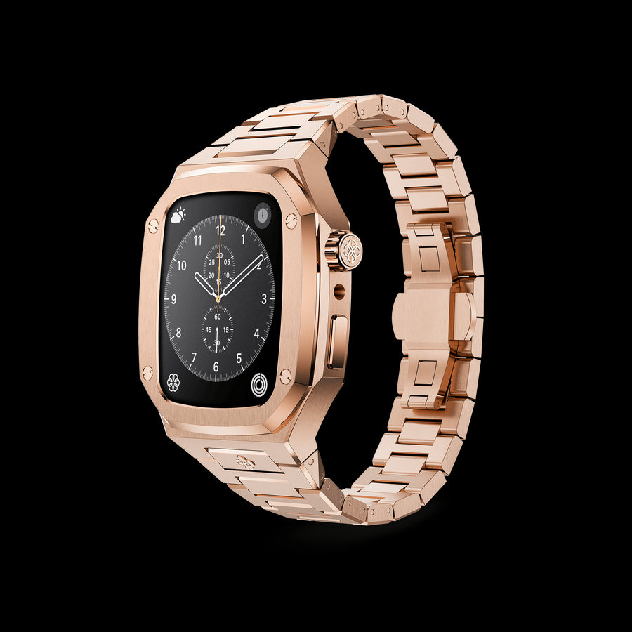 Upgrade your Apple Watch with our Golden Concept Evening Edition case 41mm, 45mm, crafted with premium, scratch-resistant 18k gold plating for a durable and luxurious finish