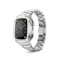 Evening edition - Apple Watch 45 mm - Golden Concept Apple Watch Case, silver titanium smartwatch with 316L stainless steel. Premium, durable, scratch-resistant and high quality.