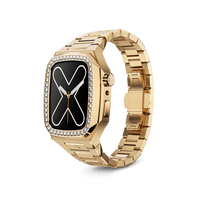 Evening edition - Apple watch 45 mm - Golden Concept Apple Watch Cases - 18k gold and Swarovski crystal adorned watch case
