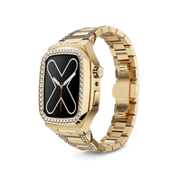Evening edition - Apple watch 45 mm - Golden Concept Apple Watch Cases, apple watch case, premium, durable, scratch-resistant , high quality, luxury, 18k gold, Swarovski crystals