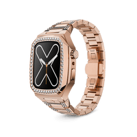 Evening edition - Apple watch 41 mm - Golden Concept Apple Watch Cases, apple watch case, premium, durable, scratch-resistant , high quality, luxury, 18k rose gold, Swarovski crystals
