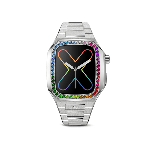 Apple Watch Case / EVF45 - RAINBOW Frosted Silver – GOLDEN CONCEPT