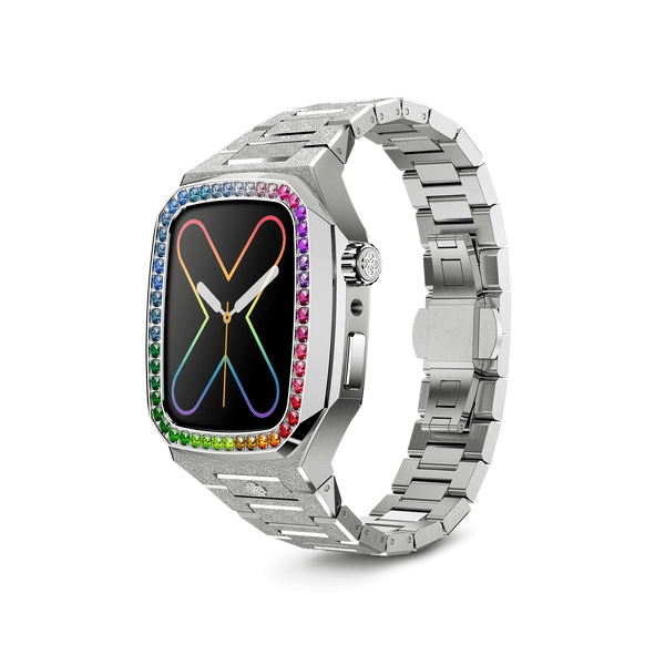 Apple Watch Case / EVF45 - RAINBOW Frosted Silver – GOLDEN CONCEPT