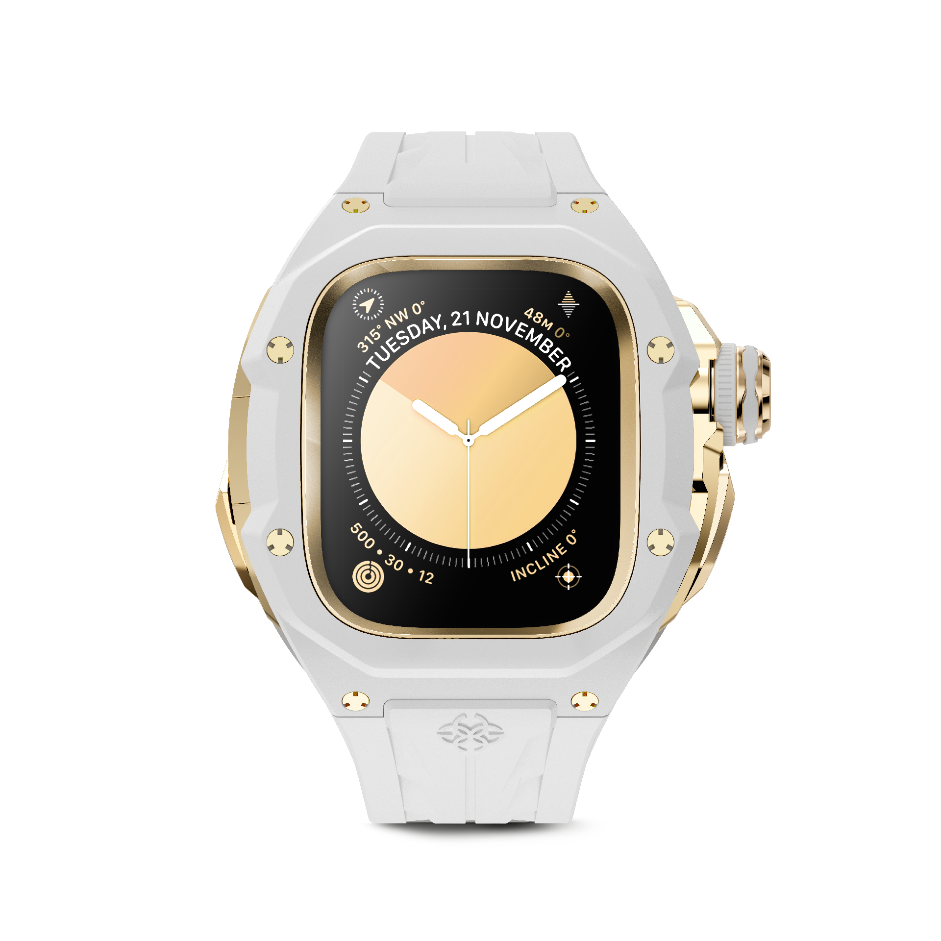 GOLDEN CONCEPT 44mmレーシングスポーツ カーボン✖️ゴールド Luxurious Racing Sport Carbon Case for Apple Watch Ultra 1