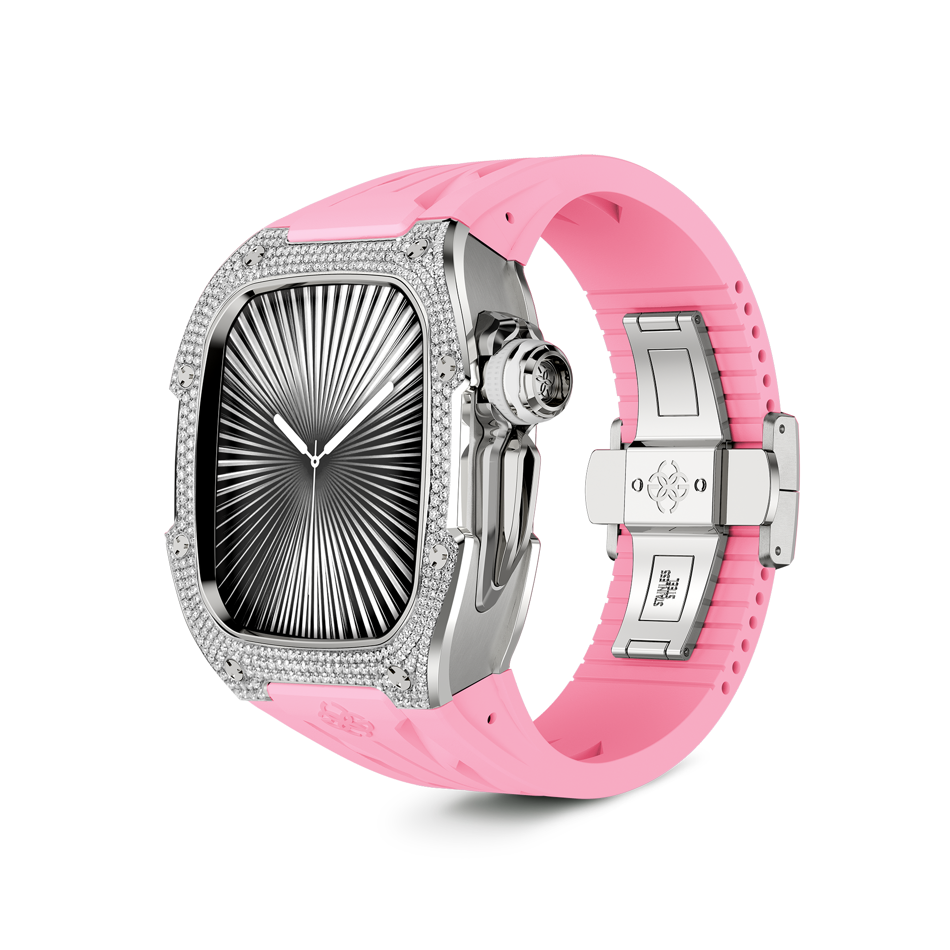 GOLDEN CONCEPT * (CRYSTAL ROSE） 45mm Apple Watch Case - Racing Sport - Transparent Edition