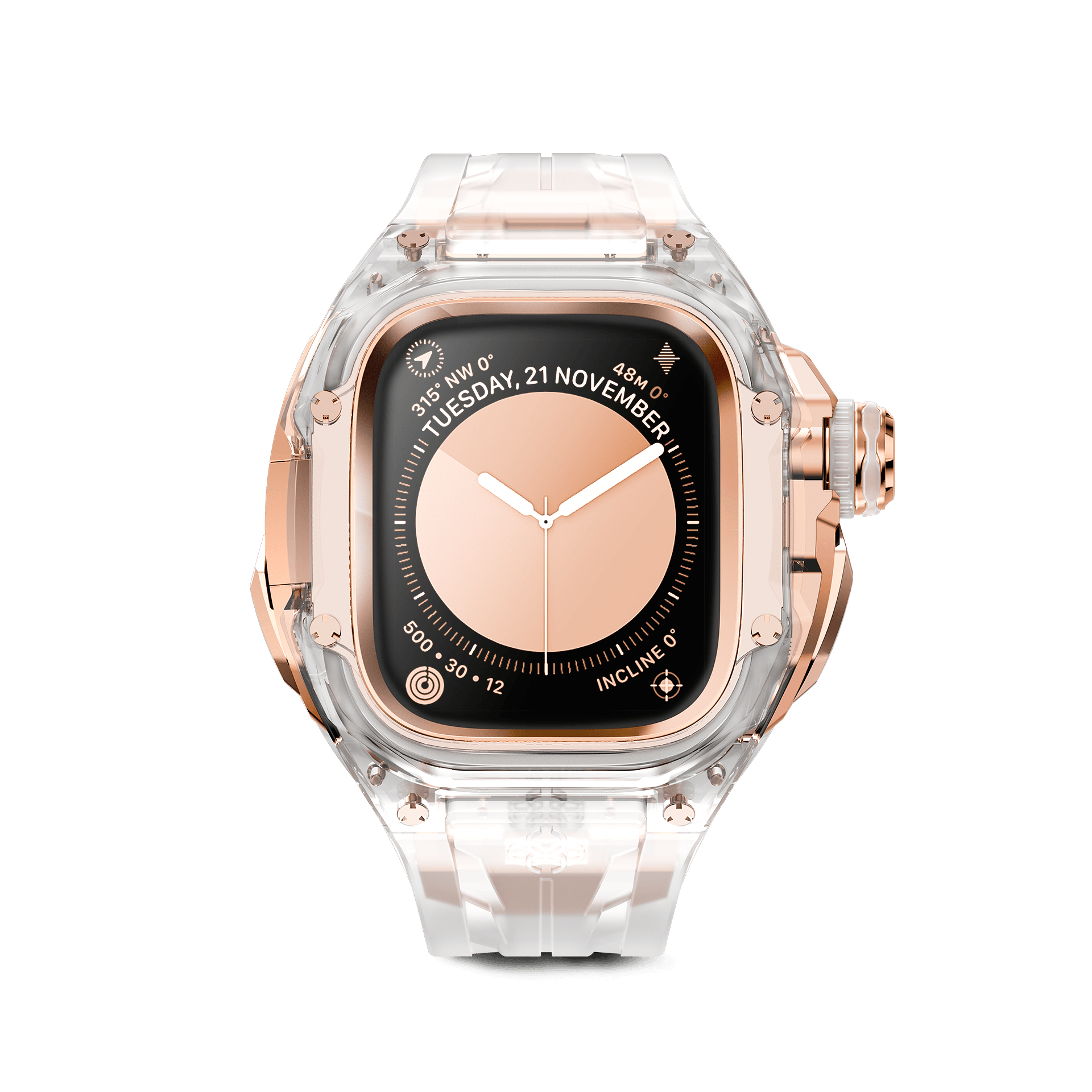 45mm Apple Watch Case - Racing Sport - Transparent Edition