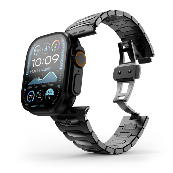 【GOLDEN CONCEPT】Apple Watch バングル カーボン ブラック Royal Apple Watch Strap in Black: Click-to-Resize | GOLDEN